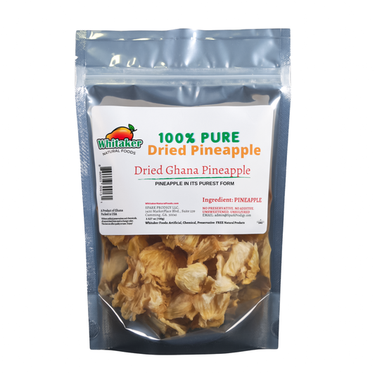 Whitaker Natural Foods | 100% Pure Dried Ghana Pineapple | Better Snacking | Vegan Healthy Snack | Weight Loss